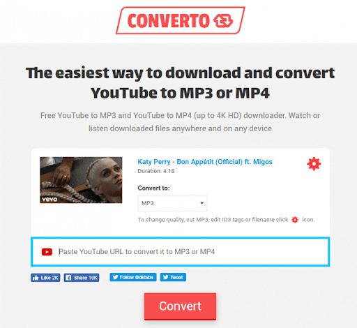 converto youtube video download tool